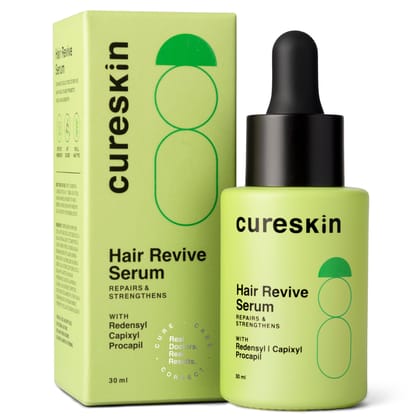 Cureskin Hair Revive Serum for Women and Men| Restore Hair Density & Strength with Redensyl, Capixyl & Procapil | Hair Growth Serum for Women and Men, 30 ml (Pack of 1) Cureskin Hair Revive Serum for Women and Men| Restore Hair Density & Strength with Re