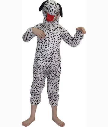 Kaku Fancy Dresses Dog Pet Animal Costume For Kids - Black & White, 7 - 8 Years | Animal Fancy Dress For Boys & Girls