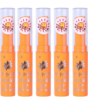 Play Run Pink glossy color changing Lip Gloss (Pack of 5)