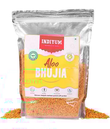 Indiyum Aloo Bhujia, Spicy Namkeen, Crispy & Fresh Snack, Fried Sticks Indian Namkeen 800gm