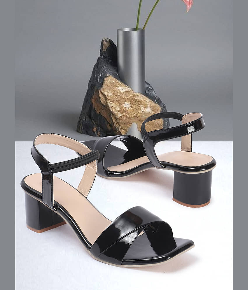 SSV HEAVEN UNDER FEET Black Women's Sandal Heels