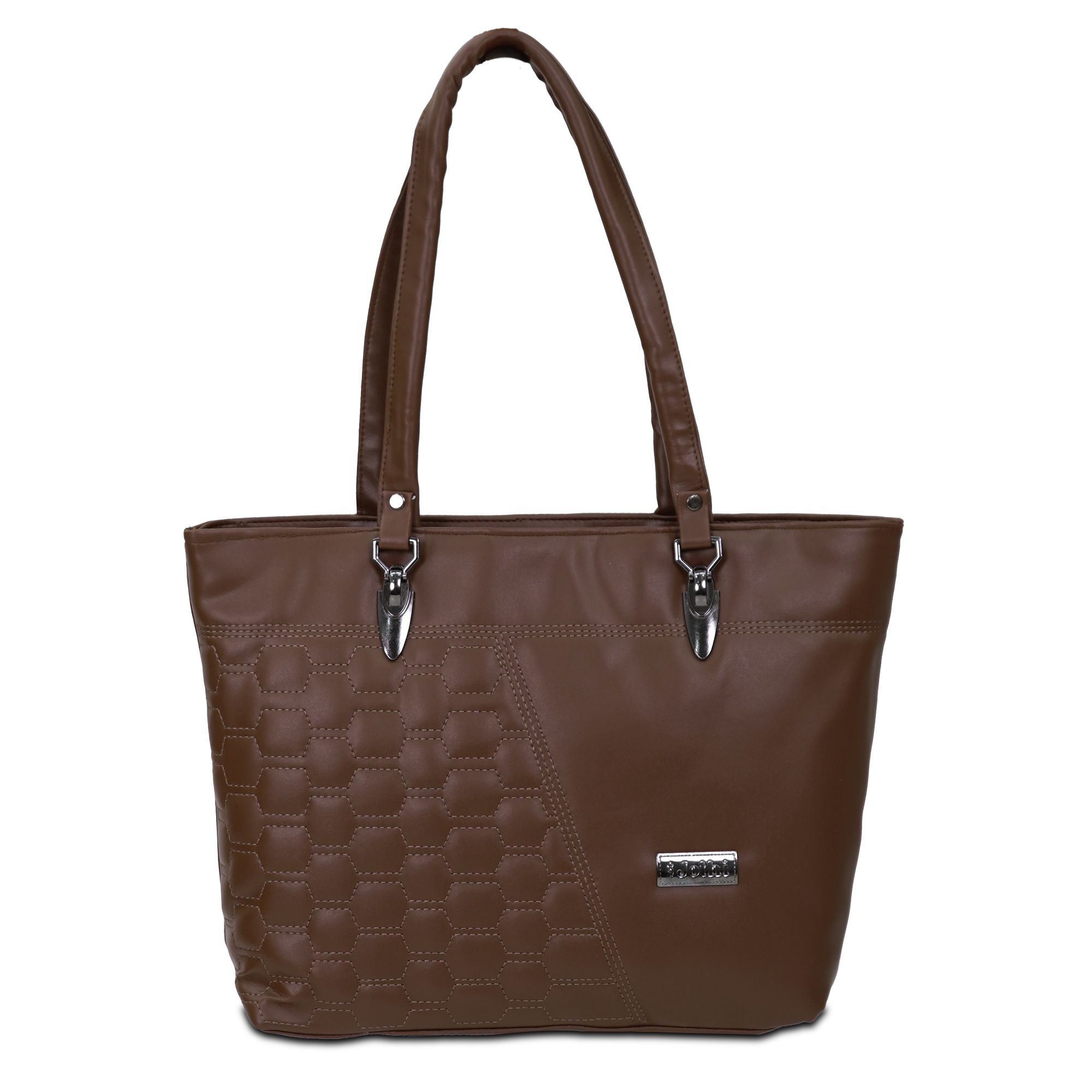 Jothi HexaWeave Handbag for Women | Multi-Compartment Shoulder Bag | Synthetic Leather with Honeycomb Pattern | Water-Resistant | Semi-Matte Finish | Durable Nylon Lining | Stylish & Functional