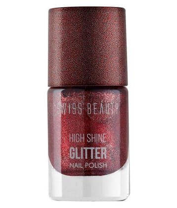 Swiss Beauty Glitter Nail Polish (Shade-9) Pack of 2, 12ml each