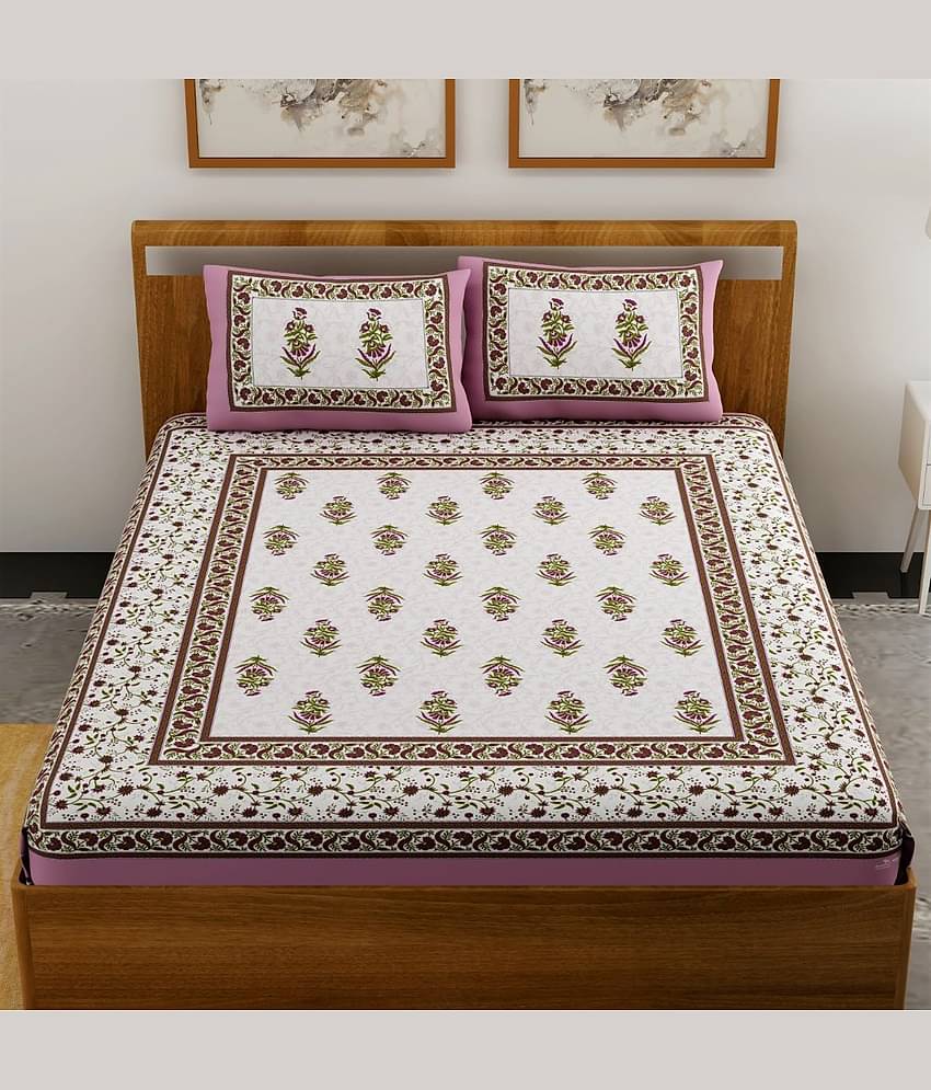 Uniqchoice Cotton Double Bedsheet ( Multi )