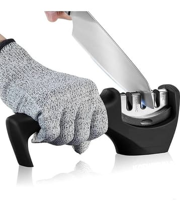 Shopeleven Black Iron Knife Sharpner Blade Length 5 cm ( Pack of 1 )