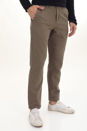 Zion - Cotton Comfort Trouser - Taupe-M-32 / TAUPE