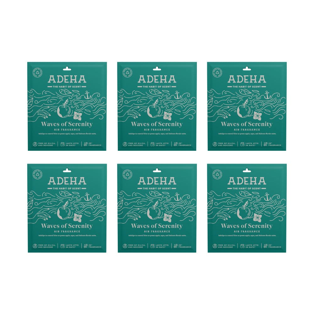 Adeha Fragrance Pouch - Air freshener for Bathroom, Car, Wardrobe - Waves of Serenity