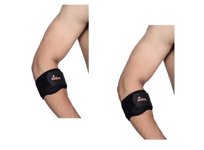 Aktive Support 524 Tennis Elbow Support - Free Size (Black)