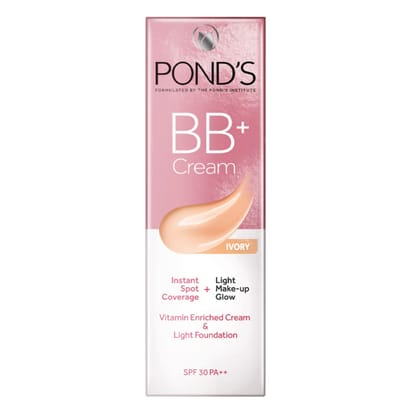 POND'S BB+ Cream, Instant Spot Coverage + Light Make-up Glow, Ivory 9g