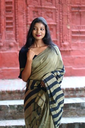 PURE COTTON CHECK SAREE