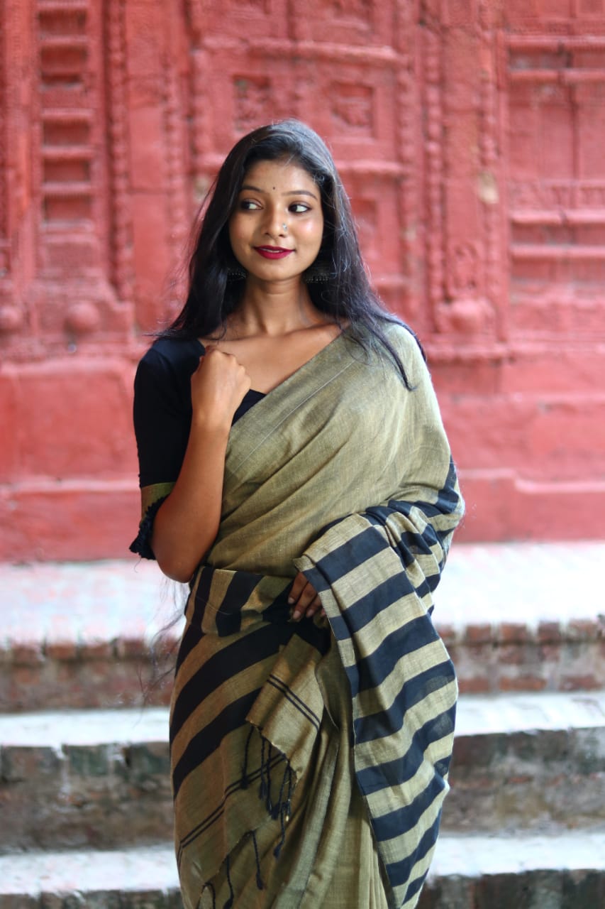 PURE COTTON CHECK SAREE