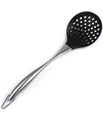 Baskety Silicone with Stainless Steel Handle Spatula ( Pack of 1, Black)