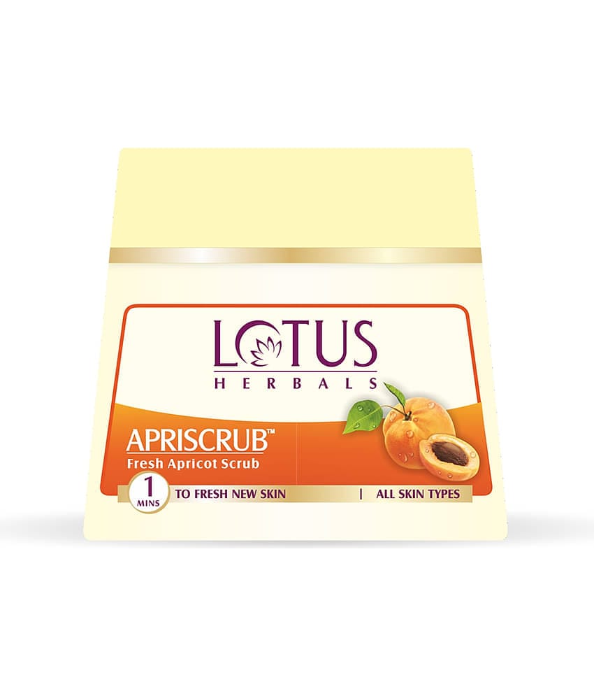 Lotus Herbals Apriscrub Fresh Apricot Scrub, Natural Exfoliating Face Scrub, Chemical Free, 300G