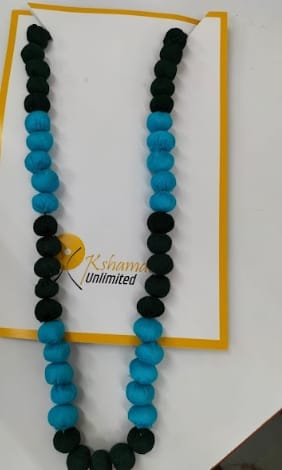 Multicolor Handcrafted Cloth Jewelry Neckpiece  Vibrant and Stylish
