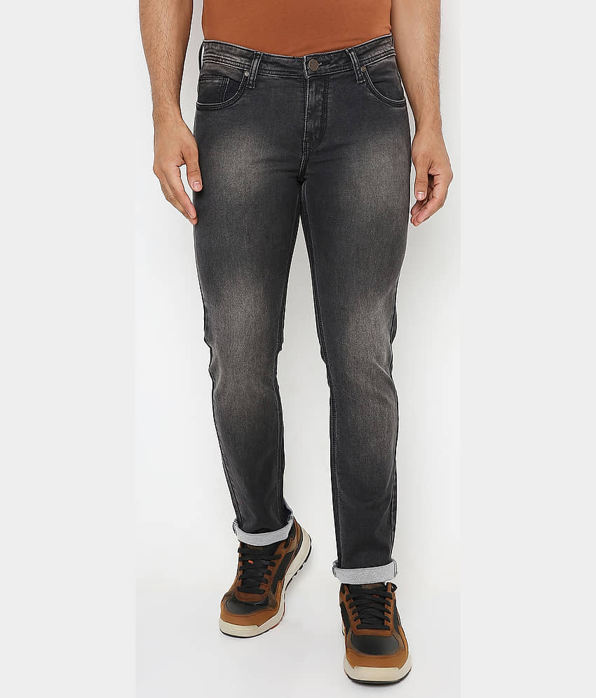 HJ HASASI - Grey 100% Cotton Regular Fit Men's Jeans ( Pack of 1 )