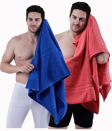 Dollar Cotton Striped 500 -GSM Bath Towel ( Pack of 2 ) - Multicolor