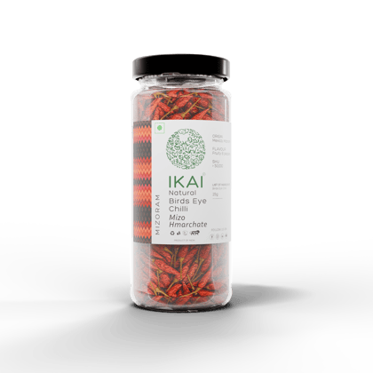 Natural Bird’s Eye Chilli | Mizo Hmarchate | Regional Speciality-Mizoram | Exotic | 25g