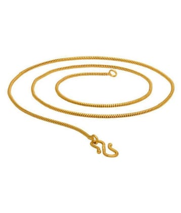 shankhnaad  gold plated snak type smooth chain for men or women - Golden