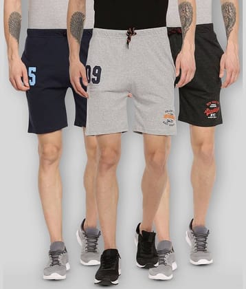 Ardeur - Multi Cotton Blend Men's Shorts ( Pack of 3 )
