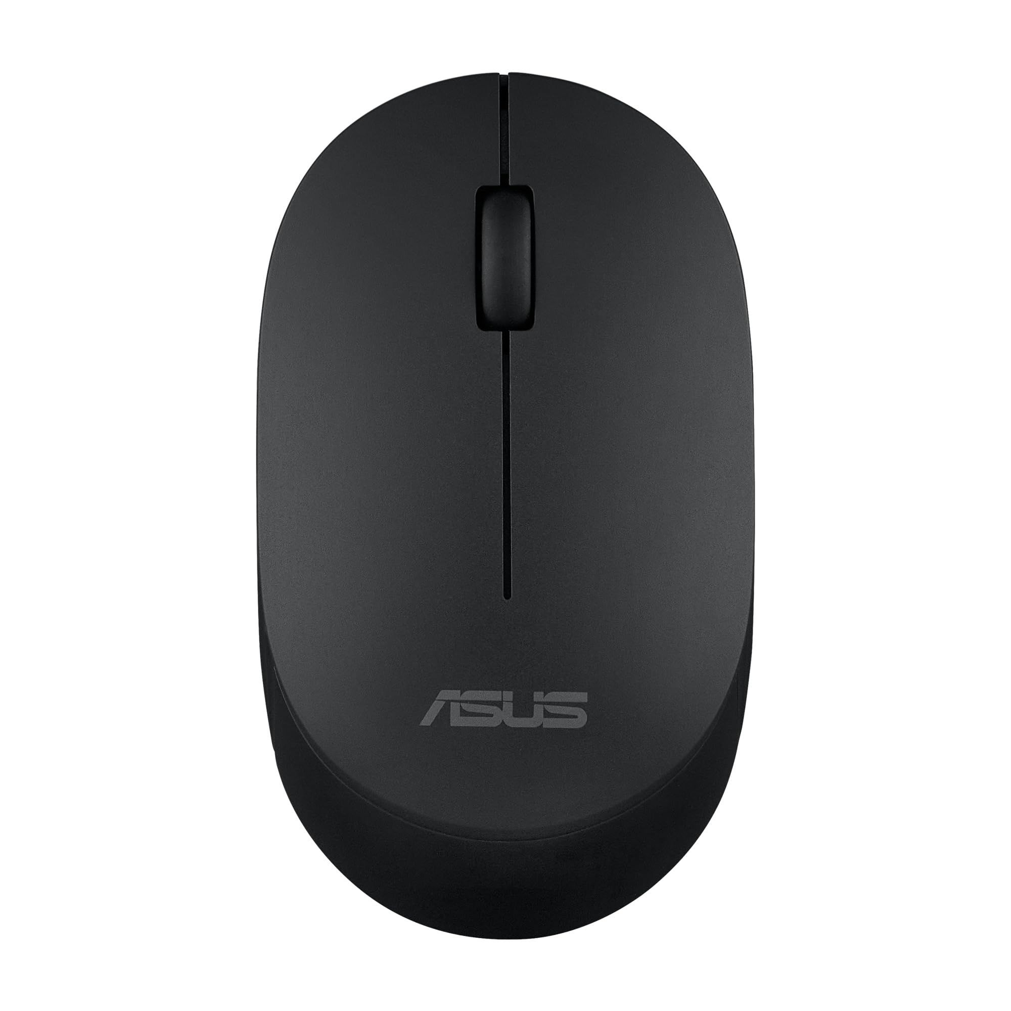 ASUS MW105 Multi-Device Wireless Bluetooth Silent Mouse, Adjustable DPI, Ambidextrous Shape, Connects Upto 3 Devices, Optical Tracking, Compatible with PC/Laptop- (Black) 48 Grams, 3 Year Warranty ASUS MW105 Multi-Device Wireless Bluetooth Silent Mouse,