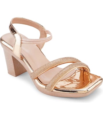 JM Looks Tan Women's Sandal Heels