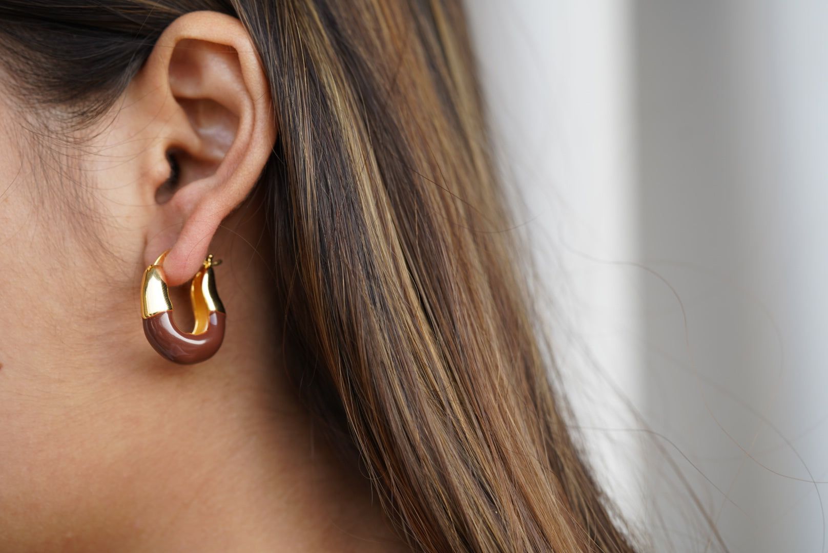 Vintage Enamel Hoops-Hazel