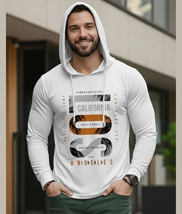 AUSK Men Cotton Blend Regular Fit Printed T-Shirt ( Mustard )