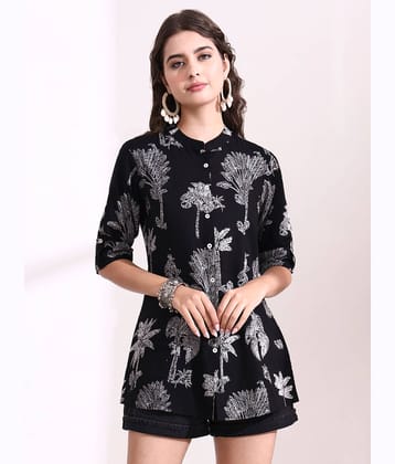 Divena Women's Viscose Rayon Regular Top ( Black )