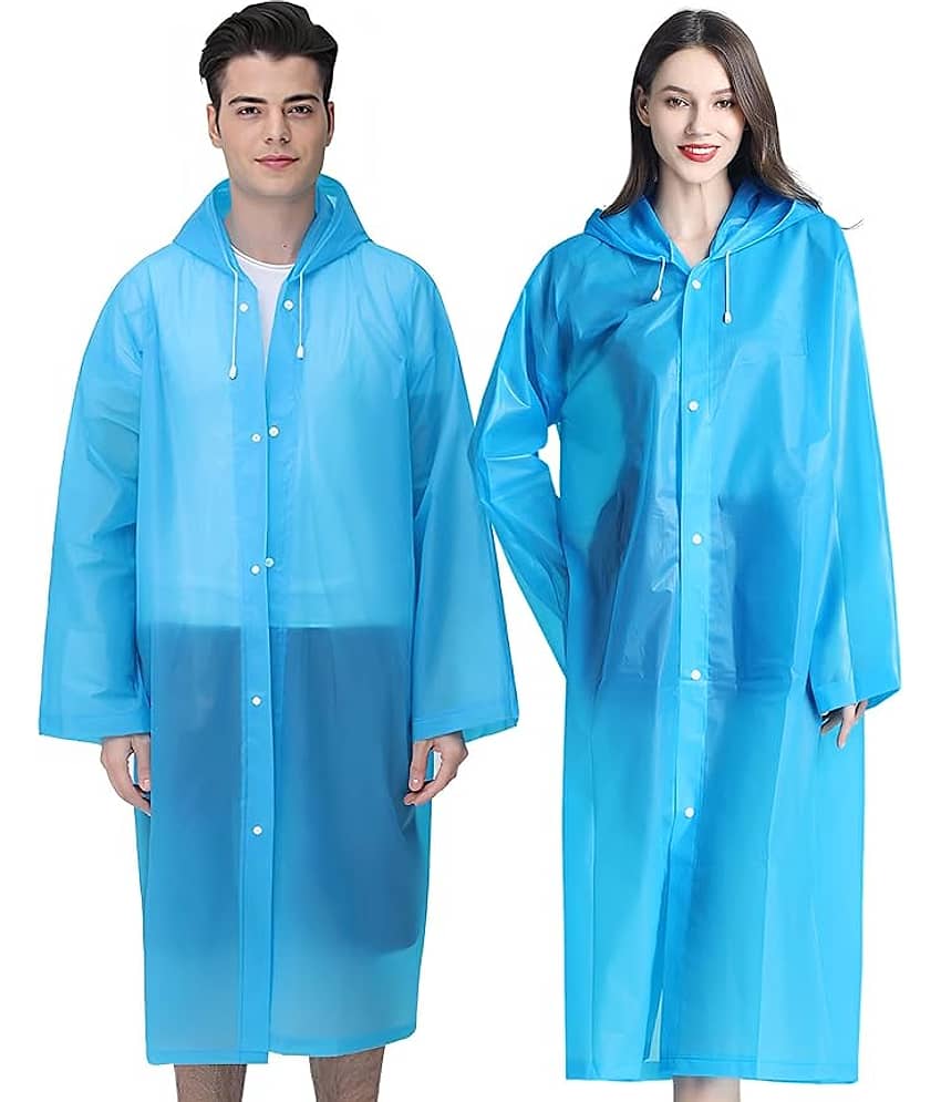 Infispace PVC Long Raincoat - Blue