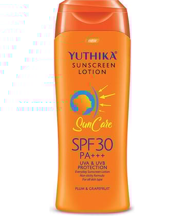 Yuthika Sunscreen Lotion SPF 30 PA+++ with UVA & UVB Protection, Sun Protection Cream for Women & Men - 300ml