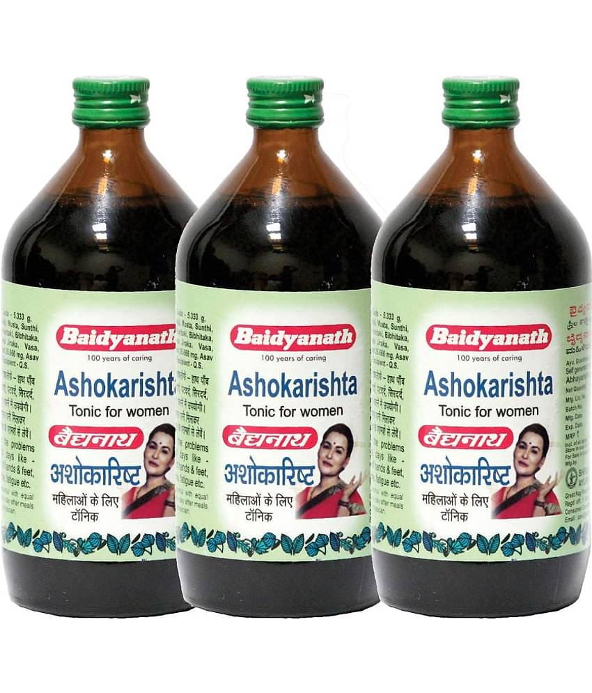 Baidyanath Ashokarishta Asava Liquid 450 Ml Pack of 3