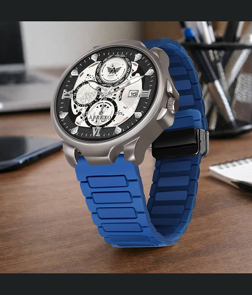 Abrexo Blue Silicon Analog Men's Watch