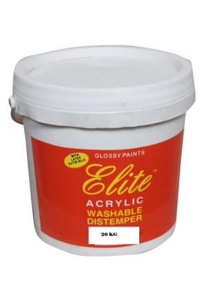 1001 Elite Acrylic Washable Distemper Wall Paint White Smooth finish WT I Distemper I OBD I Acrylic Wall Paint I 20 Kg
