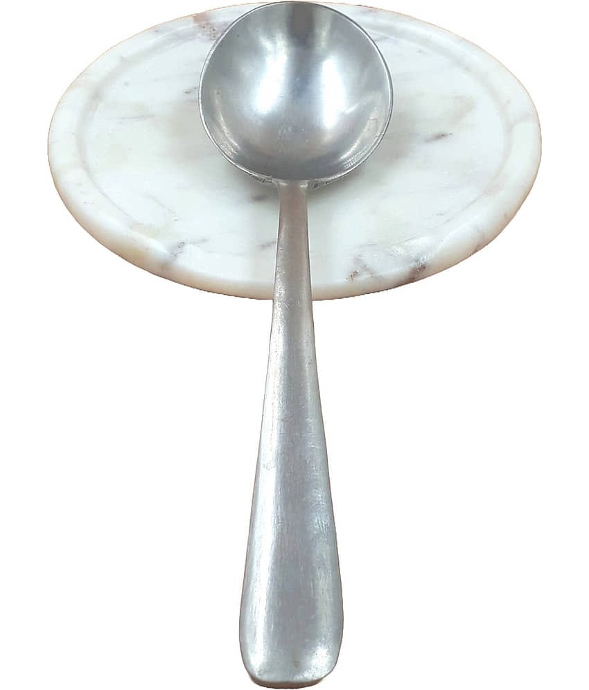 KRAFT CLOUDS - Spoon Rest Holder White Serving Plate ( Set of 1 )