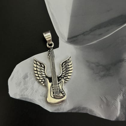 Guitar Silver 925 Men's Pendant