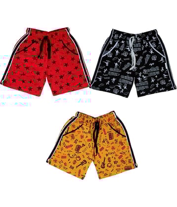 atlans Pack of 2 Cotton Blend Shorts For Boys ( Black )