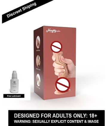 9 Inch Pink Head Realistic Penis And Flexible Dildo With Suction Cup Sex Toy For Women By Naughty Nights + Free Lubricant