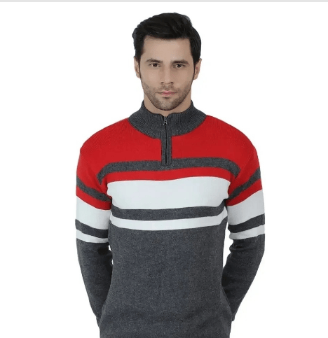 AXOLOTL Wool Blend Men Stylish Sweater ( Size : L )