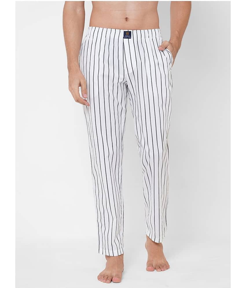 URBAN SCOTTISH Pack of 1 Pyjama For Men's ( White )