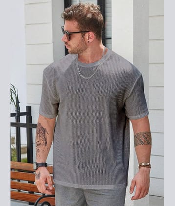 fashion and youth Pack of 1 Cotton Blend Oversized Fit Men's T-Shirt ( Light Green )