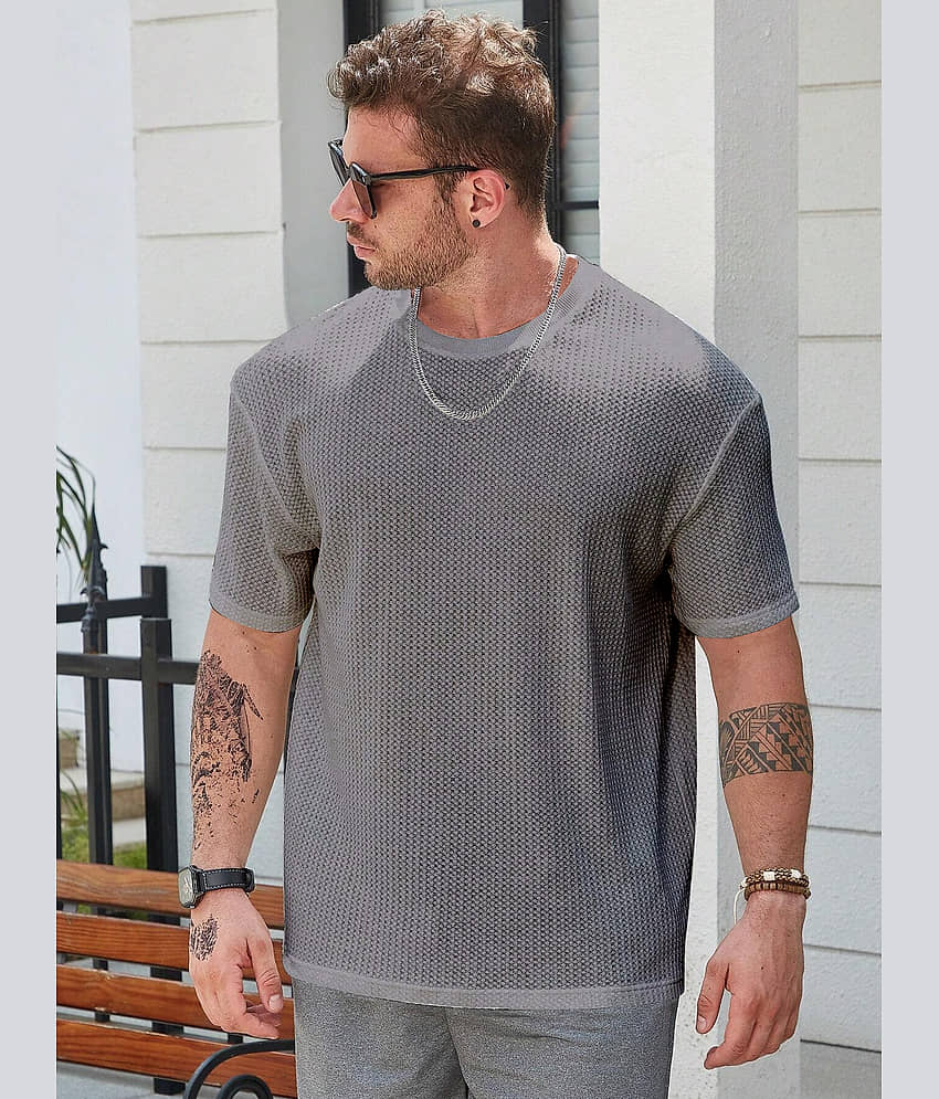 fashion and youth Pack of 1 Cotton Blend Oversized Fit Men's T-Shirt ( Light Green )