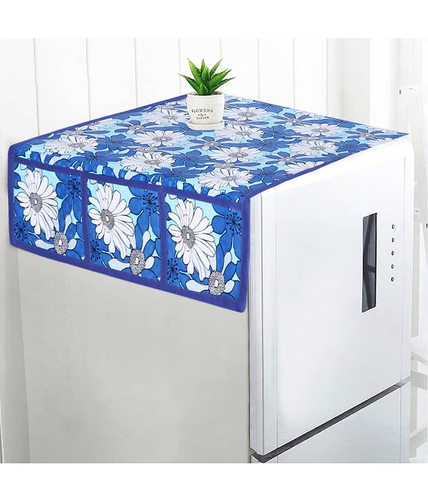 PVC Fridge Top Cover 53x97 Cm (Pack of 1) - Blue