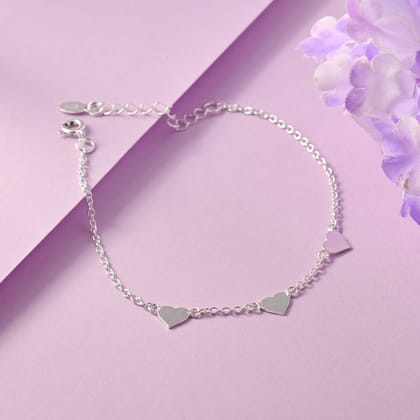Modern Love Heart Connection Silver Bracelet