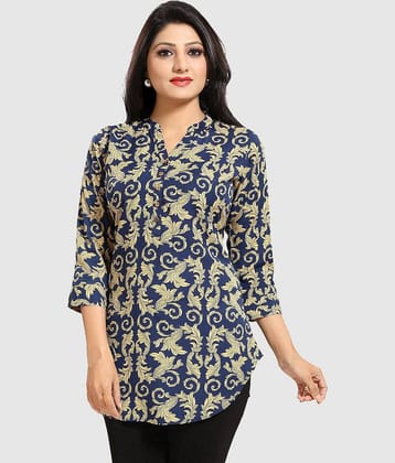 Meher Impex Women's Crepe Tunic ( Blue )