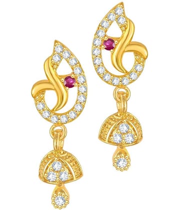 VIVASTRI Golden Drop Earrings ( Pack of 1 )