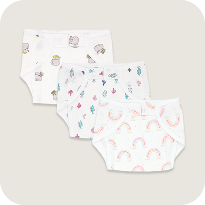 Hangry Hippos, Cacti Land & Chasing Rainbows Nappy Combo-0-3 Months