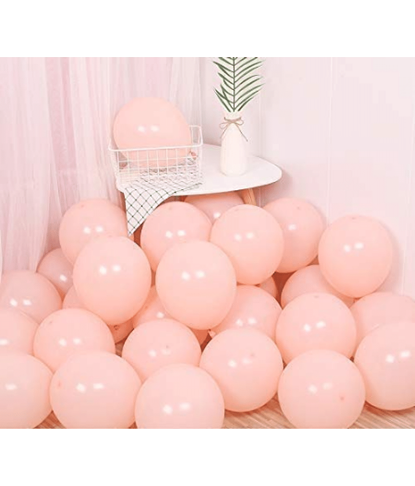 Jolly Party  Pastel Peach Balloons Latex Party Balloons (Pack Of 100pc)