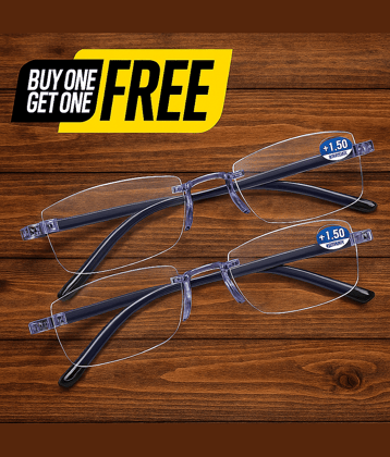 THMT Round Rimless Reading Glasses