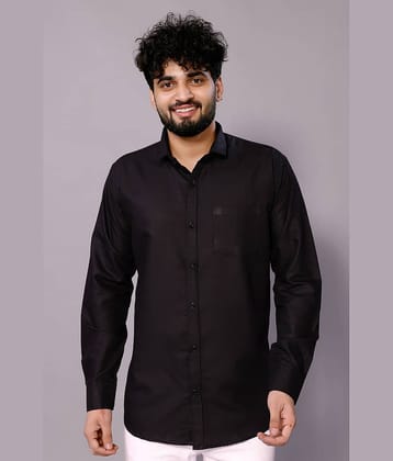 Anand Cotton Blend Regular Fit Solids Full Sleeves Men's Casual Shirt - Grey ( Pack of 1 )