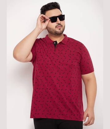 XFOX - Burgundy Cotton Blend Regular Fit Men's Polo T Shirt ( Pack of 1 )